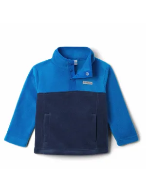 KID'S UNISEX STEENS MTN II 1/4 SNAP FLEECE PULL-OVER - COLLEGIATE NAVY, BRIGHT INDIGO (AGES 4 - 8)