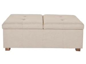 Beige Double Storage Ottoman