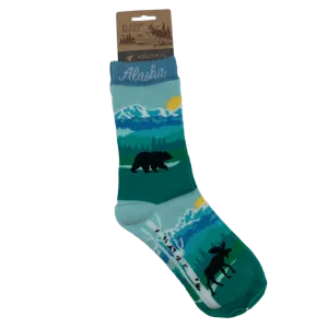 Birch Landscape Alaska Socks