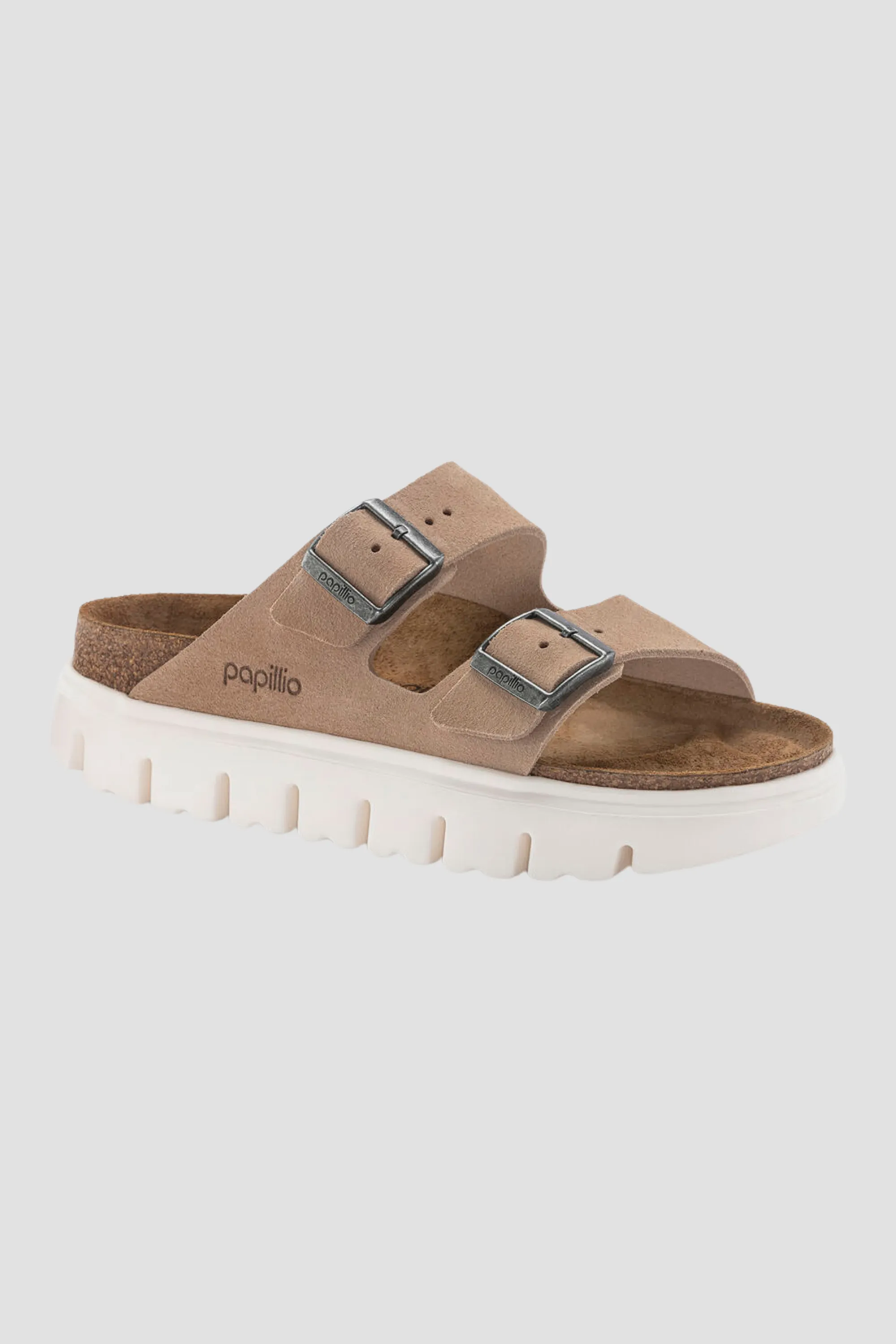 Birkenstock Unisex Arizona Chunky Suede Leather in Warm Sand