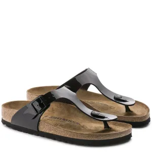 Birkenstock Women's Gizeh Birko-Flor Patent in Black