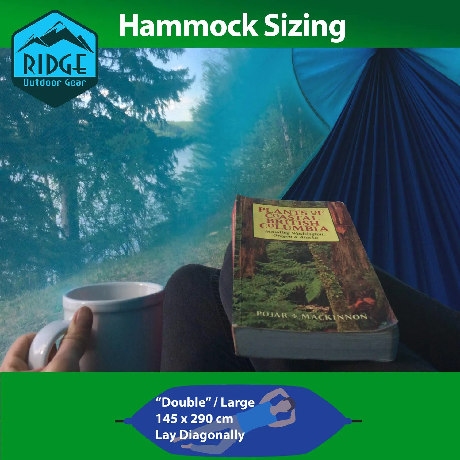 Camping Hammock with Mosquito Net - Ridge Outdoor Gear