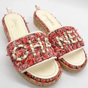 CHANEL Tweed Sandals