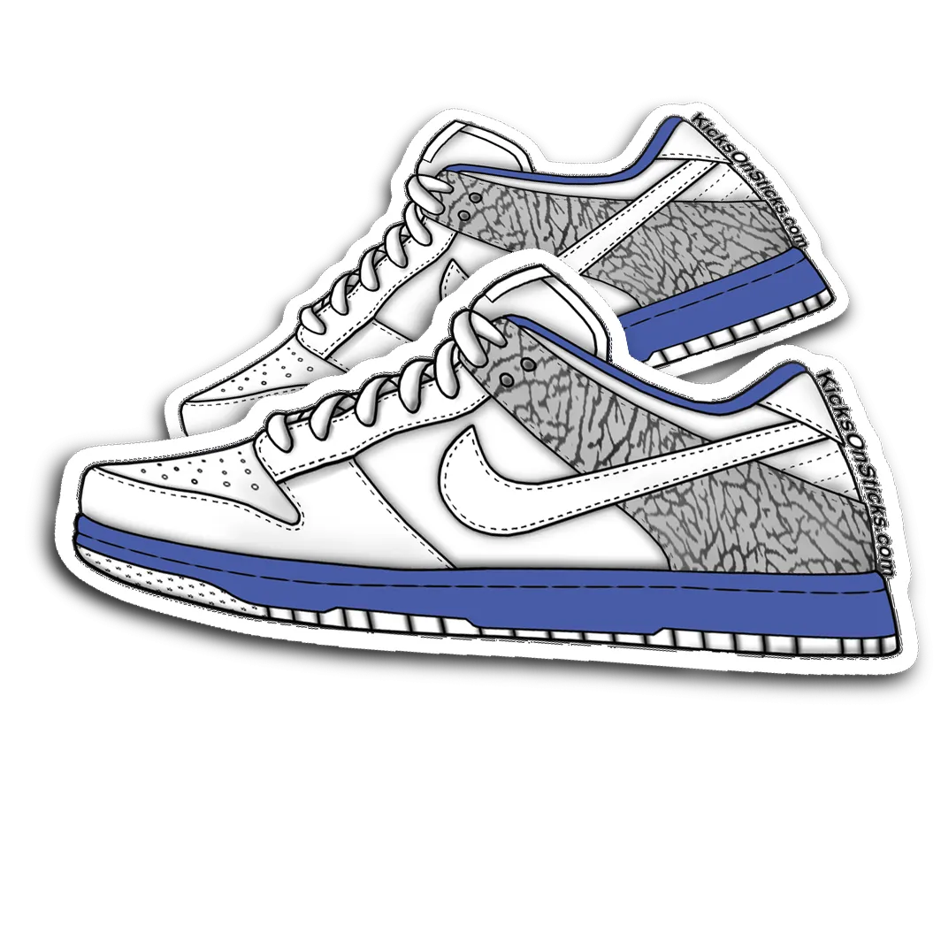 Dunk Low "Jordan True Blue" Sneaker Sticker