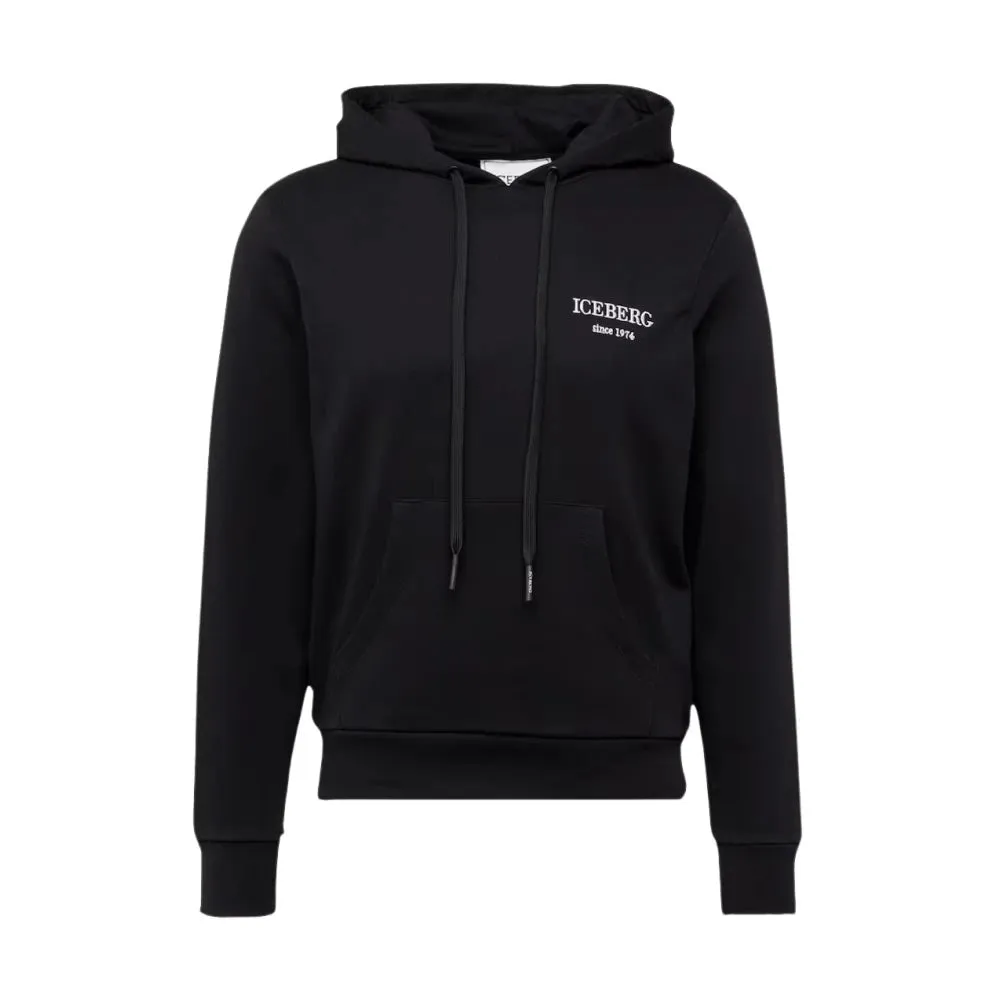 Embroidered Iceberg Logo Hoody (Black) - I22E02063009000