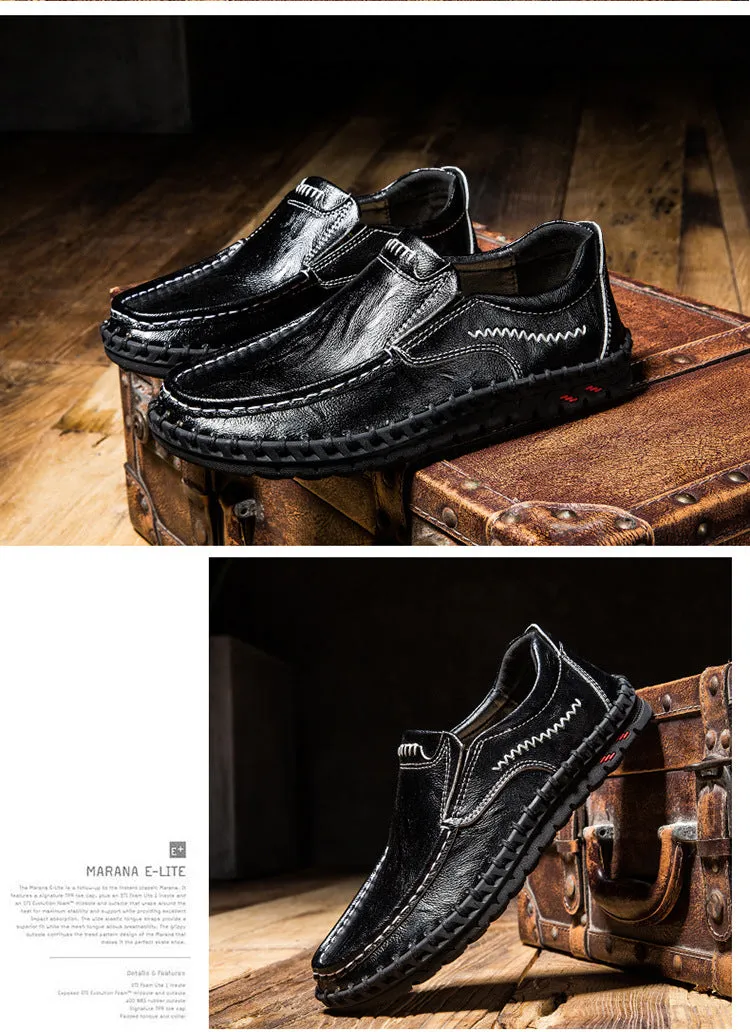 Fly Genuine Leather Slip-On Moccasin Loafers