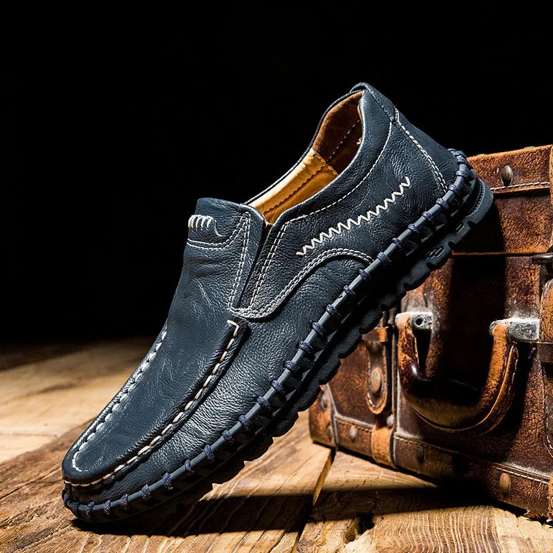 Fly Genuine Leather Slip-On Moccasin Loafers