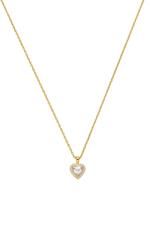 Glamorous Heart Necklace 14K Gold Plated