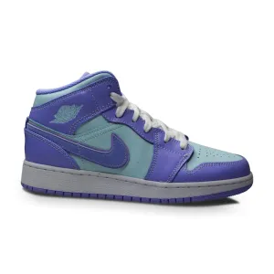 Juniors Nike Air Jordan 1 Mid (GS) - 554725 500 - Purple Pulse Arctic Punch