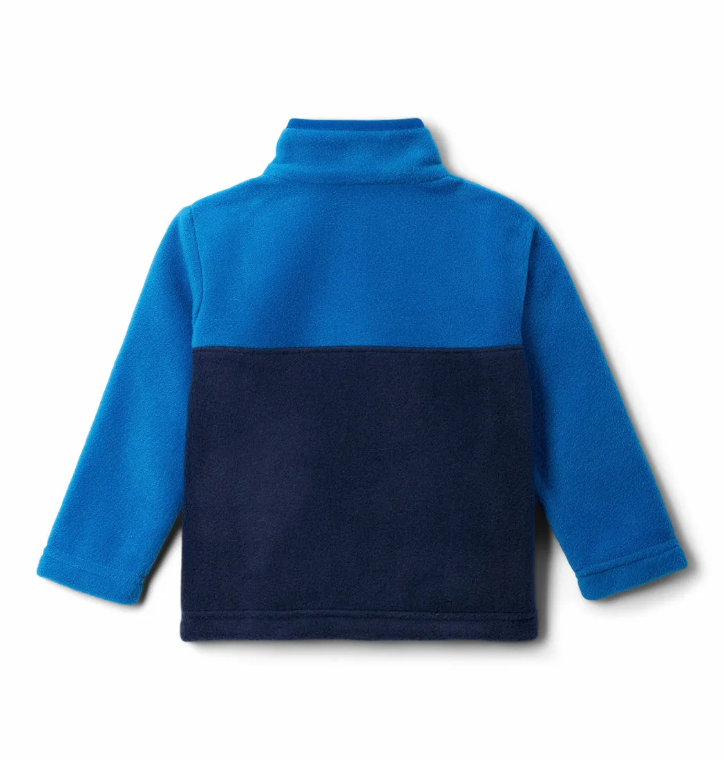 KID'S UNISEX STEENS MTN II 1/4 SNAP FLEECE PULL-OVER - COLLEGIATE NAVY, BRIGHT INDIGO (AGES 4 - 8)