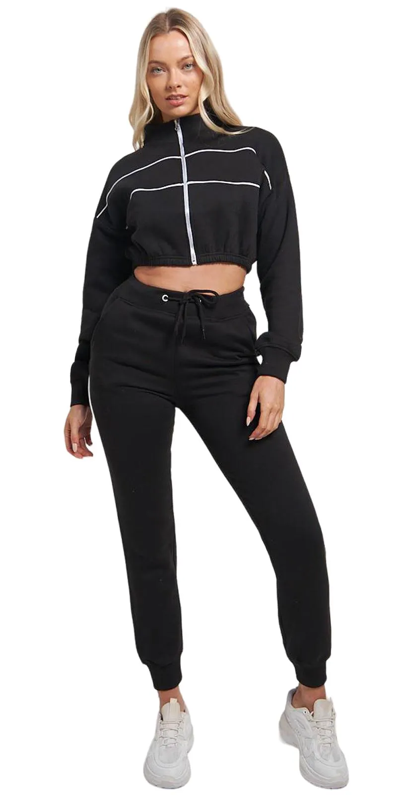 Ladies 2 Pieces Zipped Tracksuit