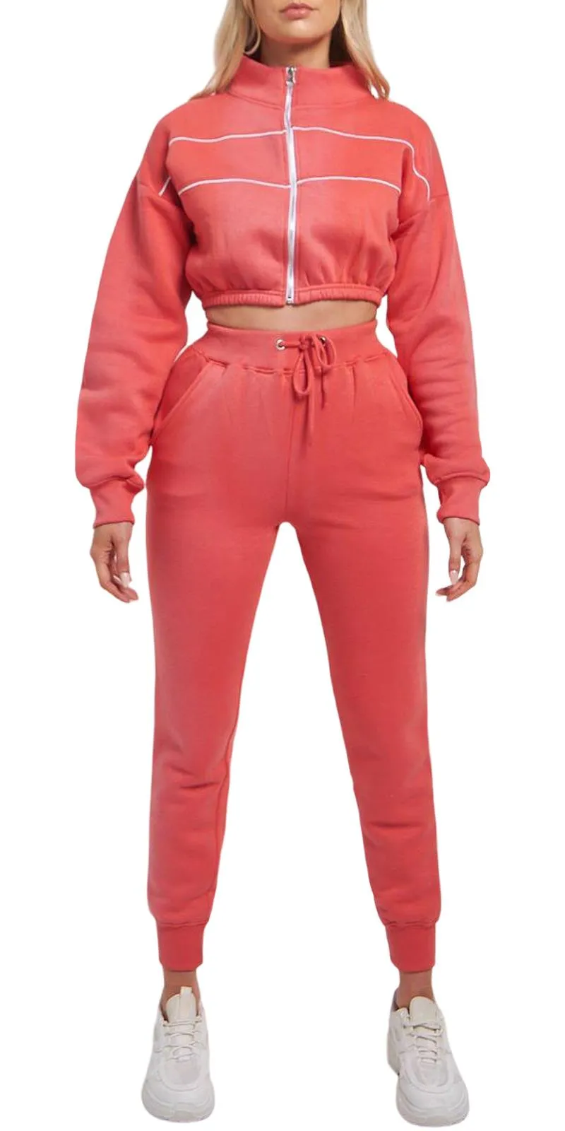 Ladies 2 Pieces Zipped Tracksuit