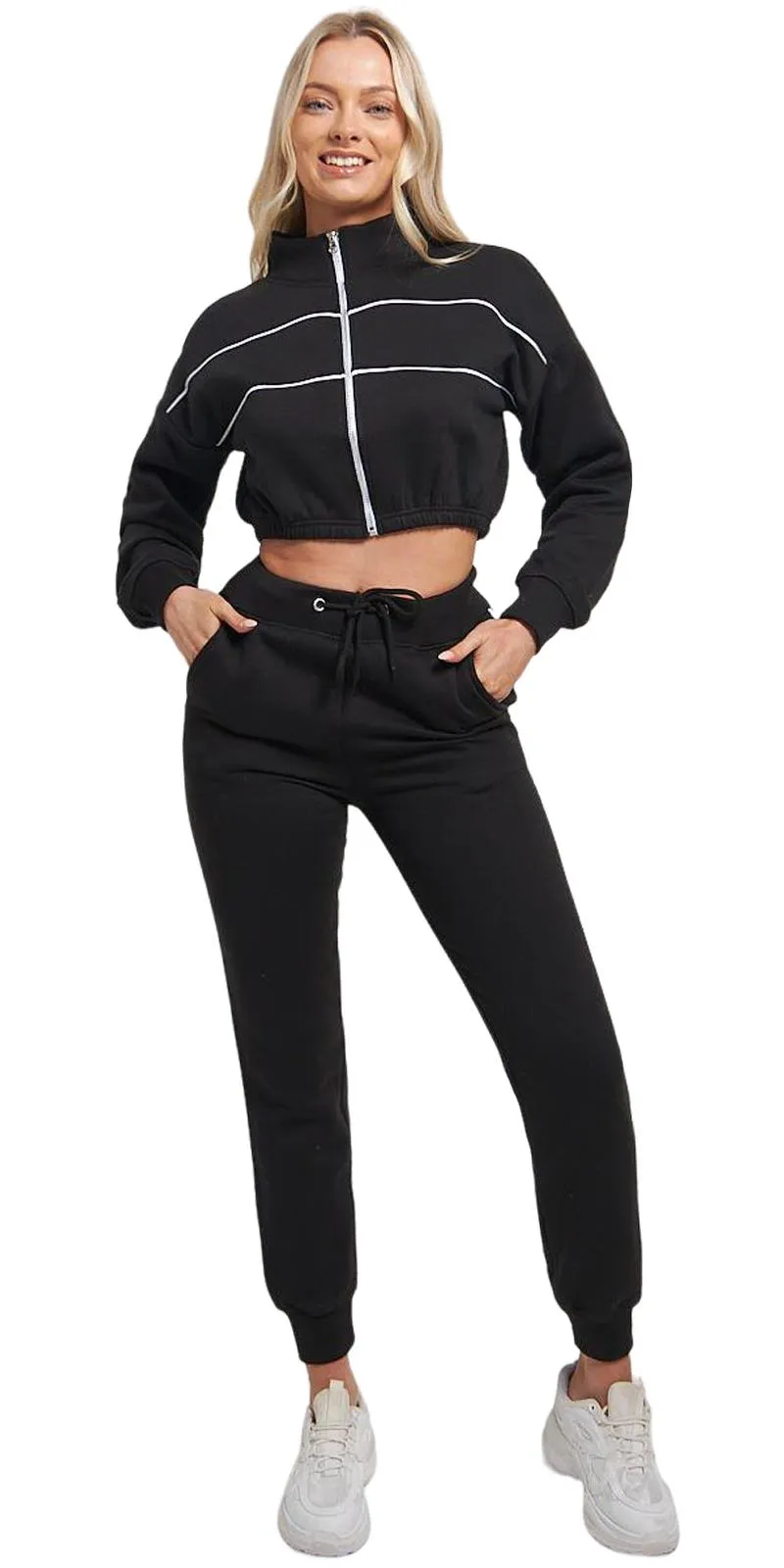 Ladies 2 Pieces Zipped Tracksuit