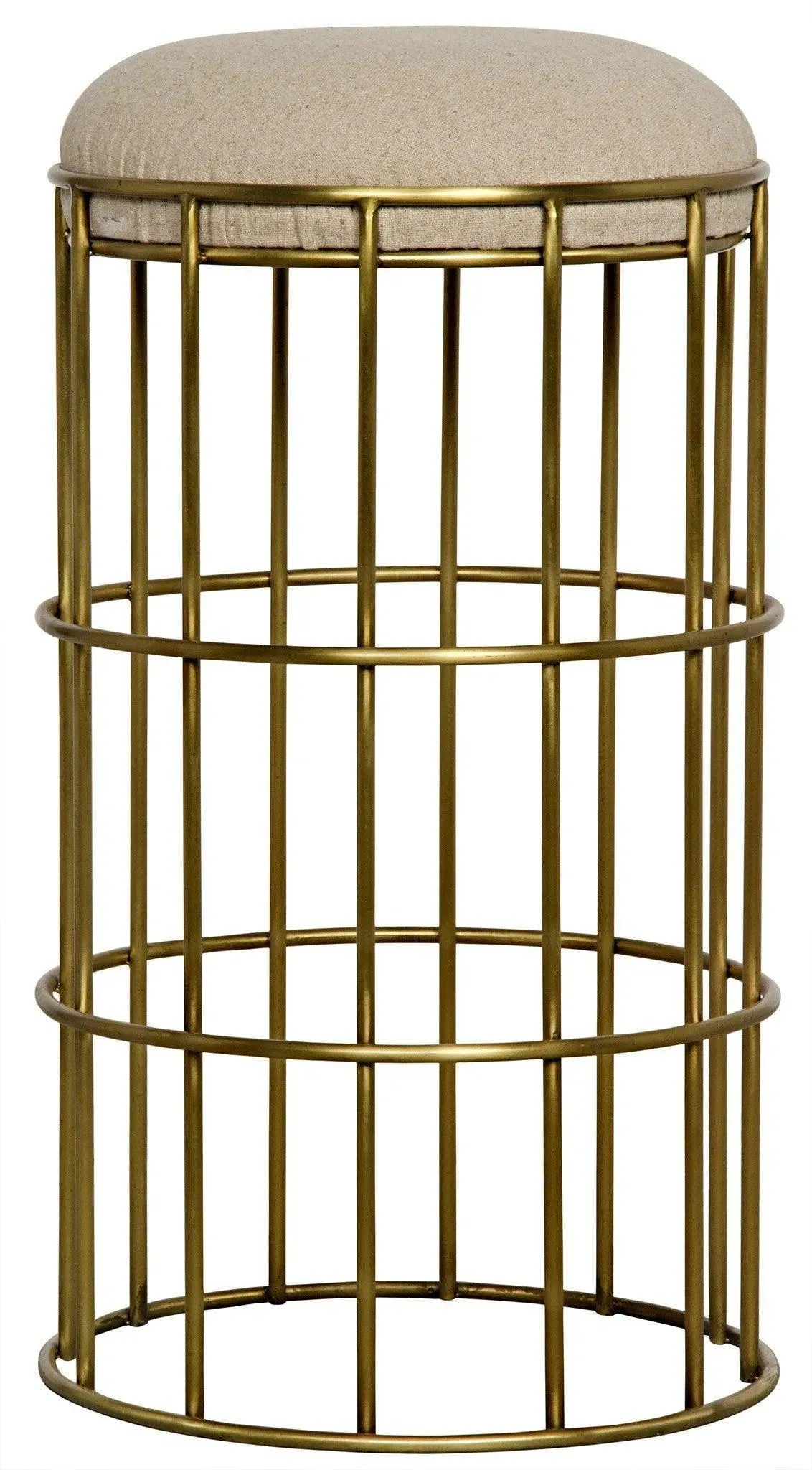 Ryley Counter Stool, Steel with Brass Finish