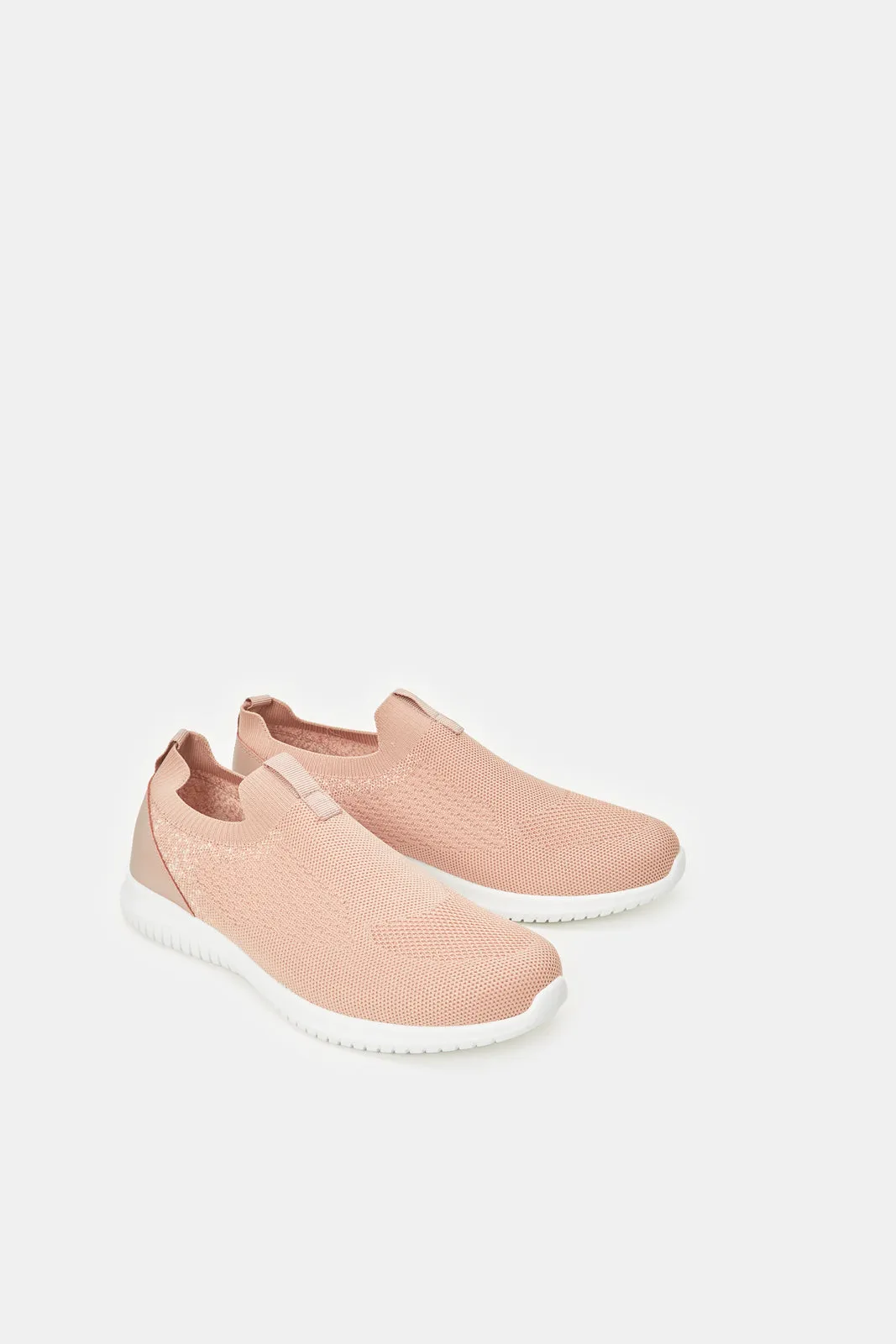 Women Pink Classic Slip On Trainers