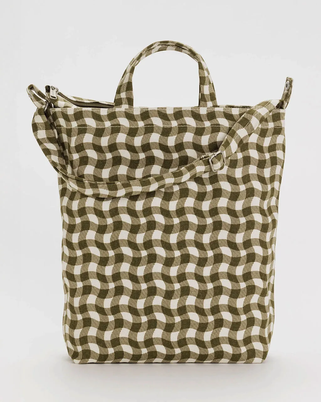 Zip Duck Bag - Wavy Gingham Brown