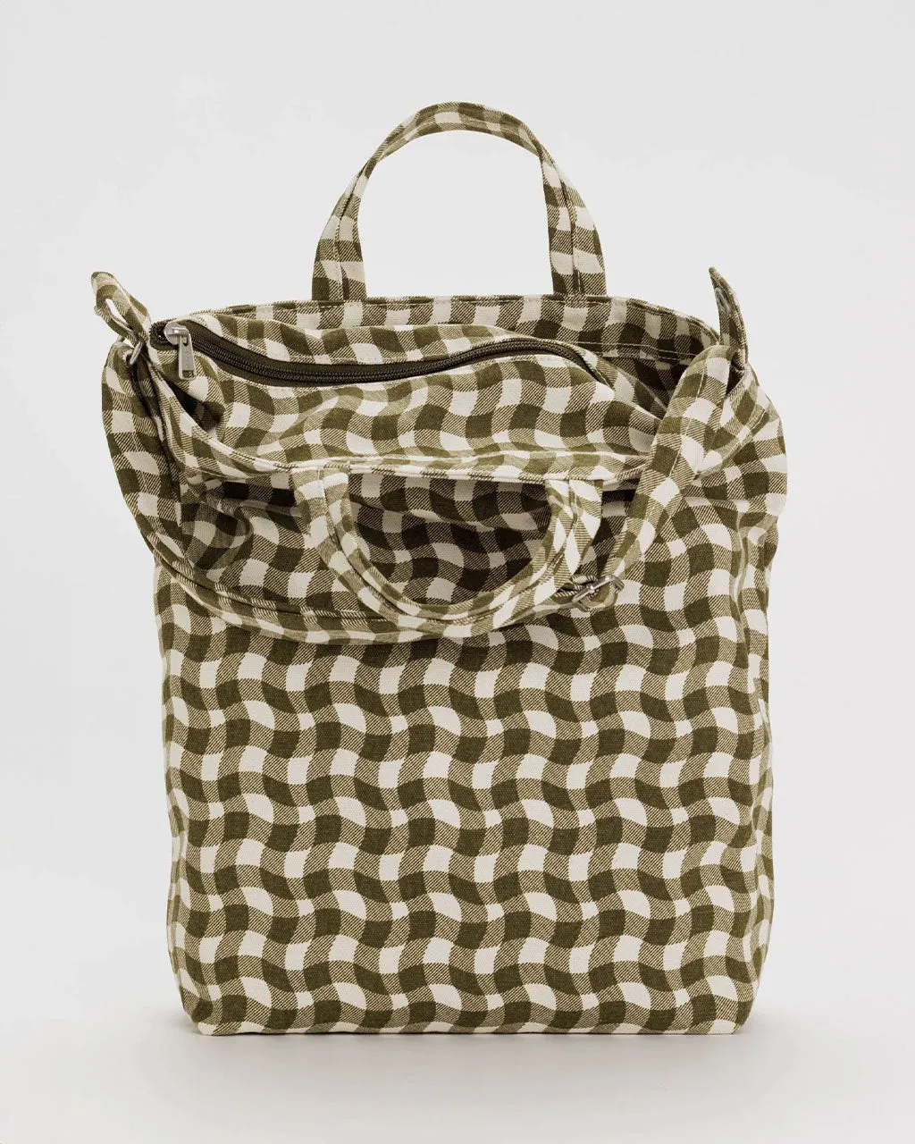 Zip Duck Bag - Wavy Gingham Brown